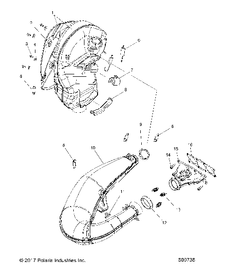 ENGINE, EXHAUST - S19EEC8PS/PEB ALL OPTIONS (600736)