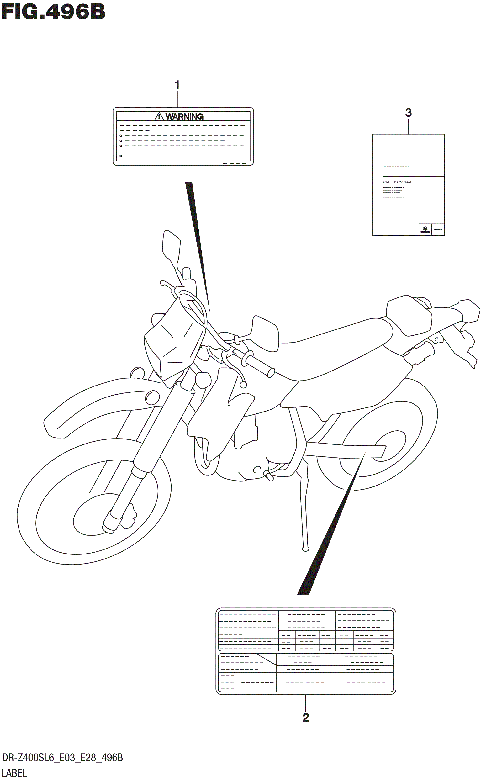 LABEL (DR-Z400SL6 E28)