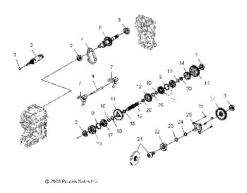 DRIVE TRAIN, MAIN GEARCASE INTERNAL - A15S6A76FA (49ATVTRANSINTL096X6)