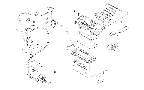 BATTERY AND STARTER ASSEMBLY [302022]