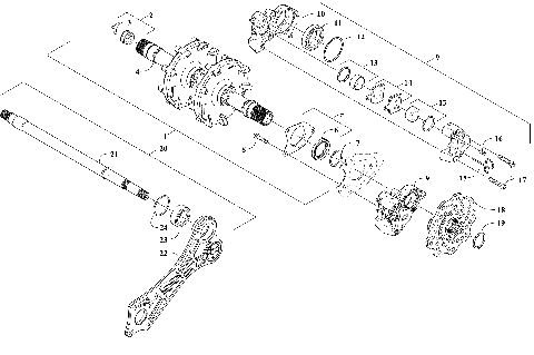 DRIVE TRAIN SHAFTS AND BRAKE ASSEMBLIES [109507]