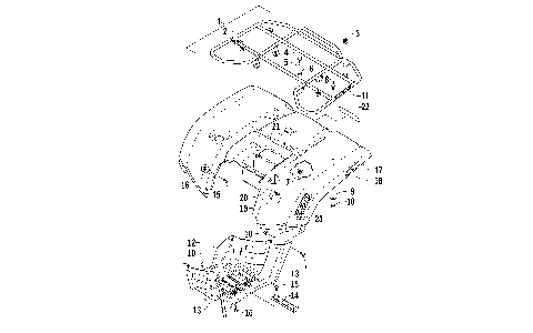 REAR RACK, BODY PANEL, AND FOOTWELL ASSEMBLIES [94497]