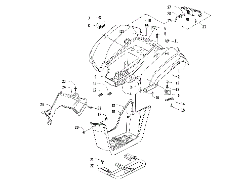 REAR BODY PANEL AND TAILLIGHT ASSEMBLIES [303589]