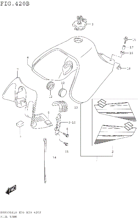FUEL TANK (DR650SEL5 E28)