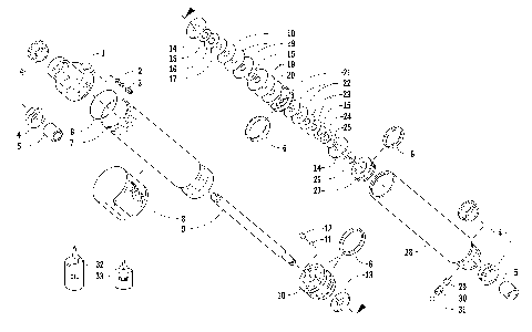 REAR SUSPENSION REAR ARM SHOCK ABSORBER [95205]