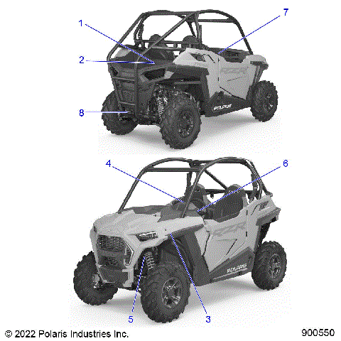 BODY, DECALS WARNING - Z23A5P87A4 (900550)