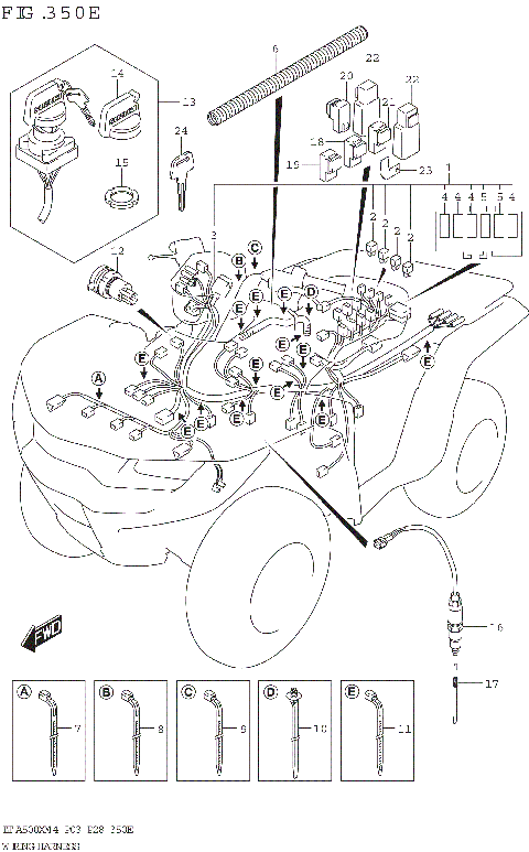 WIRING HARNESS (LT-A500X:(P03,P28))