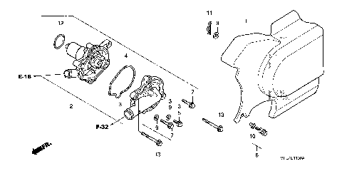 WATER PUMP@LEFT REAR