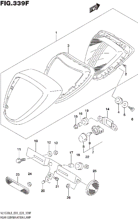 REAR COMBINATION LAMP (VL1500TL8 E28)