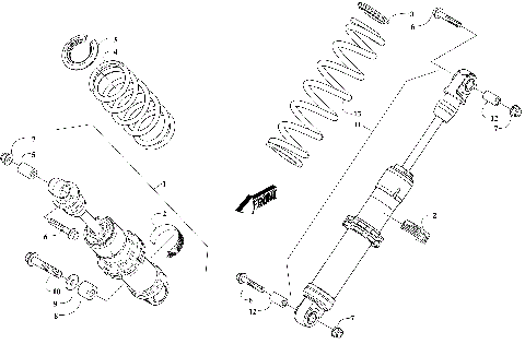 REAR SUSPENSION SHOCK ABSORBERS [110494]