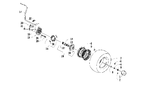 FRONT WHEEL AND BRAKE ASSEMBLIES [89378]