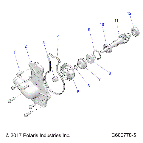 ENGINE, WATER PUMP - S21DDL8RS ALL OPTIONS (600778-5)