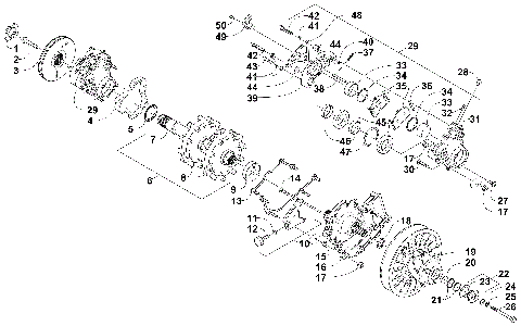 DRIVE TRAIN SHAFT AND BRAKE ASSEMBLIES [101594]