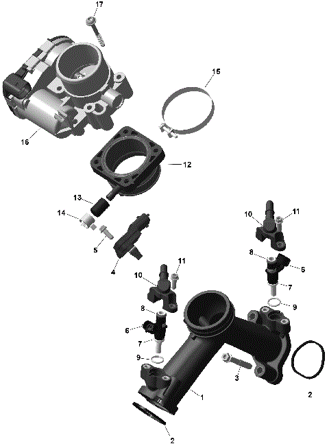 01- ROTAX - Air Intake Manifold And Throttle Body