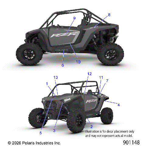 BODY, DECALS - Z26NES99A4/B4 (900916)