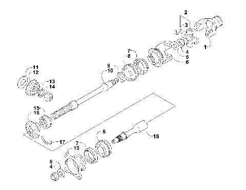 SECONDARY DRIVE ASSEMBLY (ENGINE SERIAL NO. UP TO 0950T10142249) [90328]