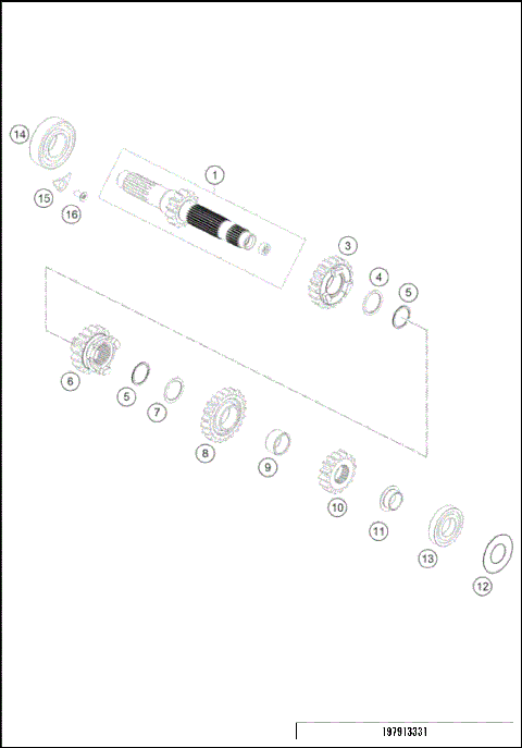 TRANSMISSION I - MAIN SHAFT