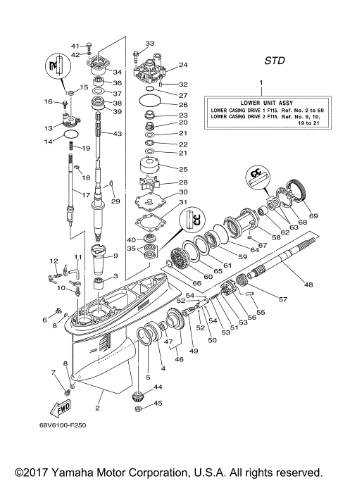 LOWER CASING DRIVE 1 F115