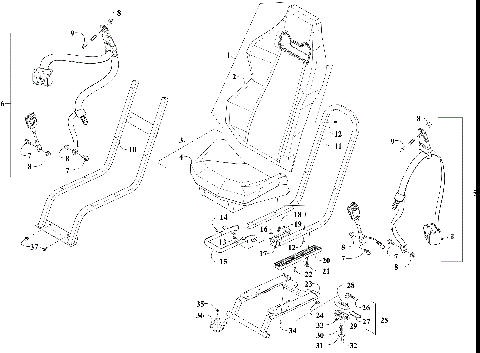 SEAT AND SEAT BELT ASSEMBLY [302821]