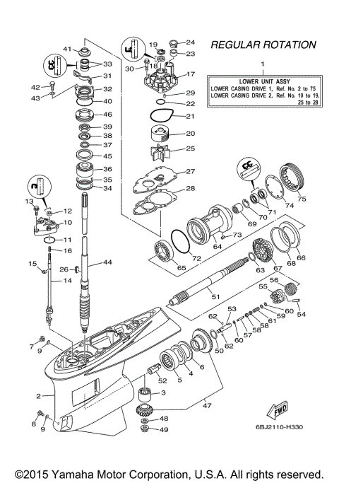 LOWER CASING DRIVE 1