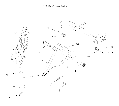 SUSPENSION, A-ARM and STRUT MOUNTING - A12NG50FA (49ATVAARM08SCRAM)
