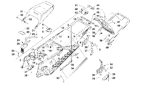 TUNNEL, REAR BUMPER, AND SNOWFLAP ASSEMBLY [102132]