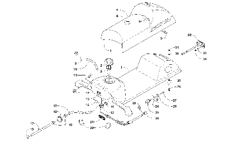 GAS TANK, SEAT, AND TAILLIGHT ASSEMBLY [100548]