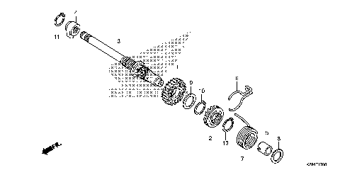 KICK STARTER SPINDLE