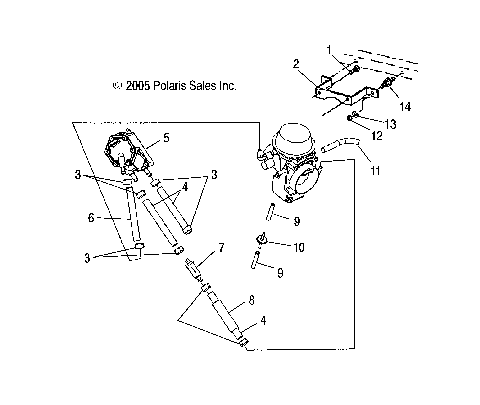 ENGINE, CARBURETOR MOUNTING/FUEL PUMP/LINES - A07BG50AA/FA (4999201549920154A10)