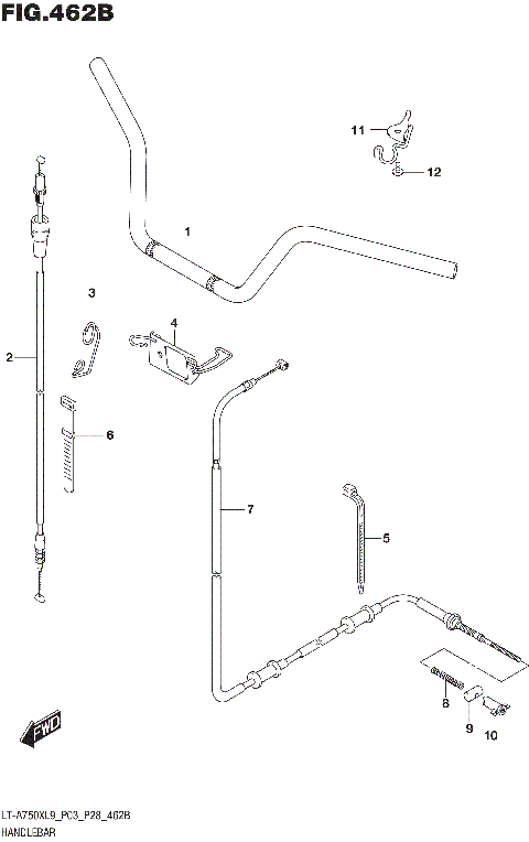 HANDLEBAR (LT-A750XL9 P28)