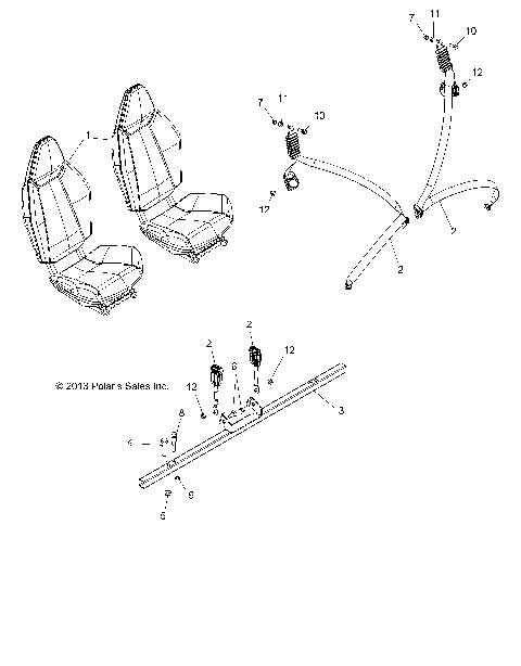 BODY, SEAT MOUNTING and BELTS - Z14JT9EFX (49RGRSEATMTG14RZR900)