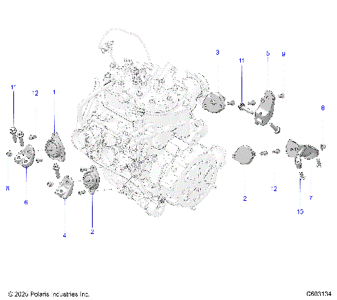ENGINE, MOUNTING & LONG BLOCK - S26AJB6RSL/REL/AJE6RSL (C603134)