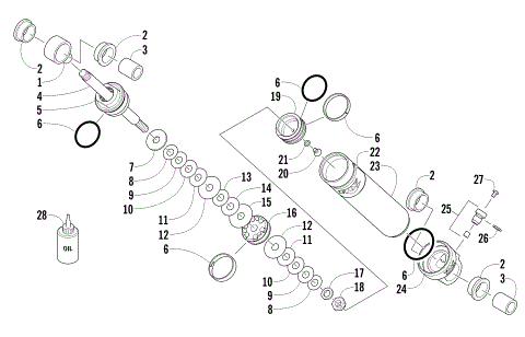 REAR SUSPENSION REAR ARM SHOCK ABSORBER