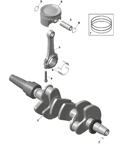 01- ROTAX - Crankshaft and Pistons