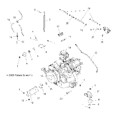 ENGINE, MOUNTING - A07CA32AA (49ATVENGINEBOSS)