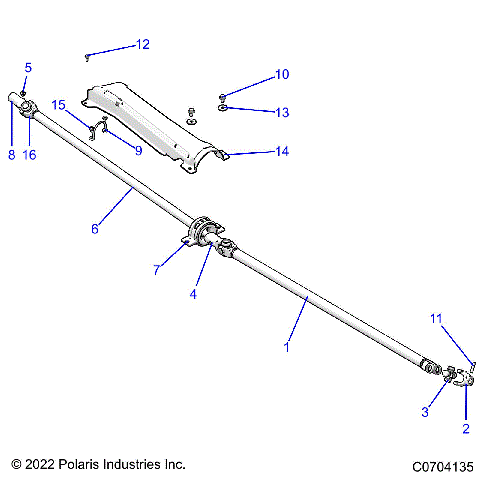 DRIVE TRAIN, PROP SHAFT - Z22N4M99AR (C0704135)