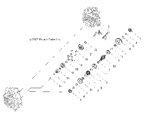 DRIVE TRAIN MAIN GEARCASE INTERNALS - A08CL50AA (49ATVTRANSINTL)