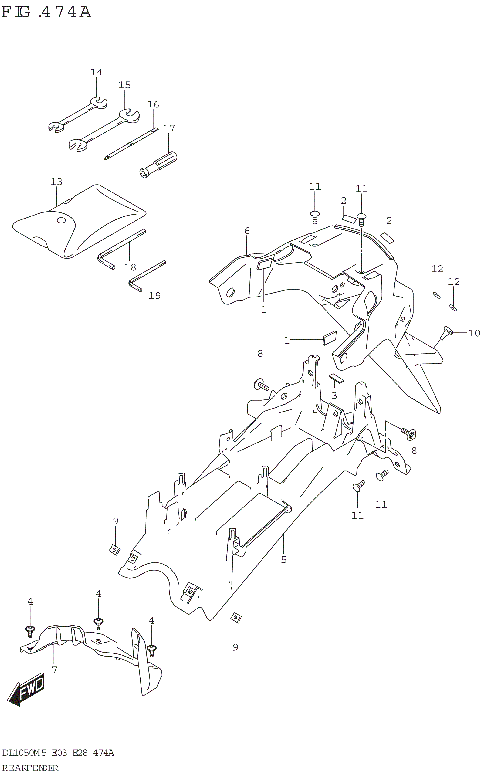 REAR FENDER (DL1050RR)