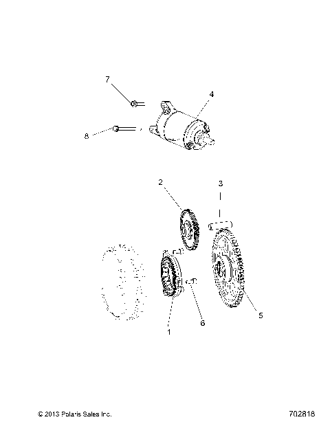 ENGINE, STARTER DRIVE - R22CDA57A1 (49RGRSTARTINGMTR15570)