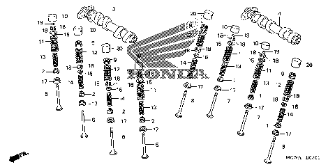 CAMSHAFT@VALVE (RR.)
