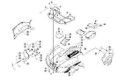 FRONT RACK, BODY PANEL, AND HEADLIGHT ASSEMBLIES [96105]