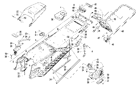 TUNNEL, REAR BUMPER, AND SNOWFLAP ASSEMBLY [98241]