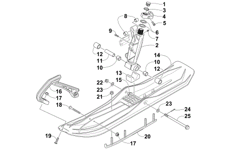 SKI AND SPINDLE ASSEMBLY