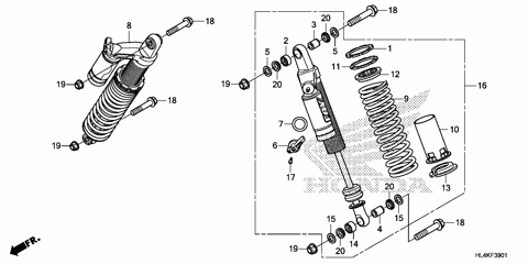 REAR SHOCK ABSORBER (2)