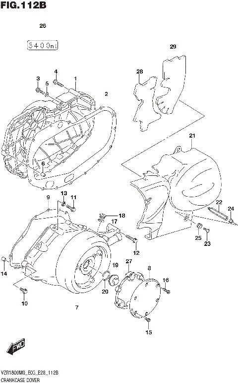 CRANKCASE COVER (VZR1800BZ)