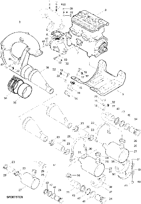 01- Exhaust System Sportster