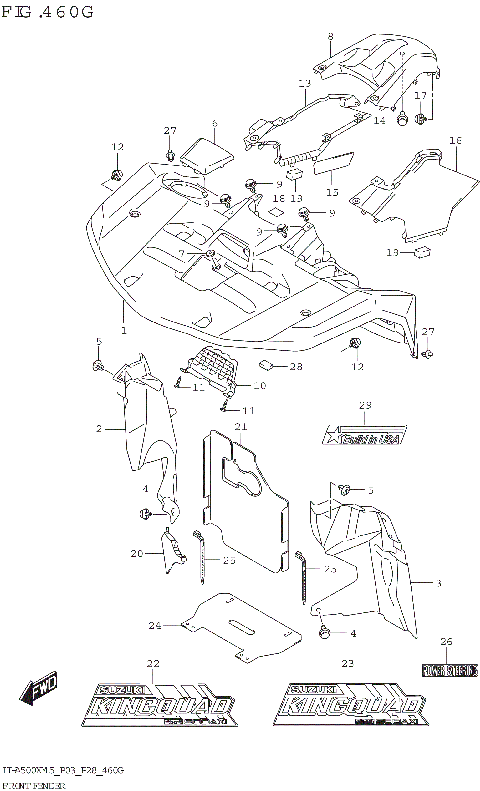 FRONT FENDER (LT-A500XPZ:(P03,P33))