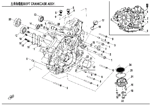 LEFT CRANKCASE ASSY