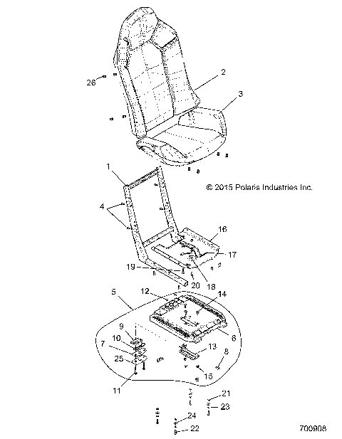 BODY, SEAT ASM. AND SLIDER - Z16VDE92NH/NW (700908)