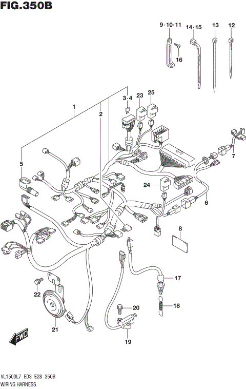 WIRING HARNESS (VL1500BL7 E28)